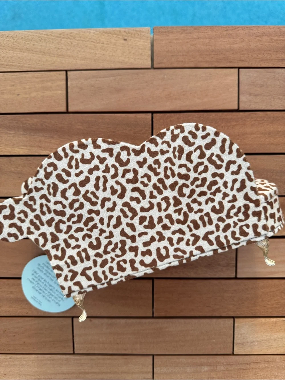 Leopard Print Chaise Jewelry Box NWT